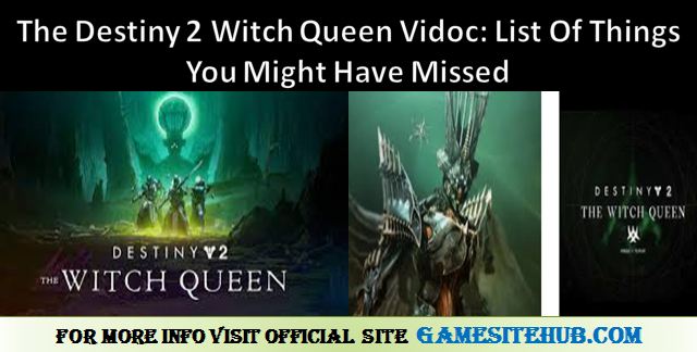 The Destiny 2 Witch Queen Vidoc: List Of Things You Might Have Missed
