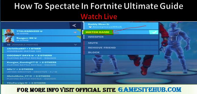 How To Spectate In Fortnite