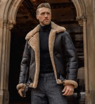 The aviator jackets by shearling leather.